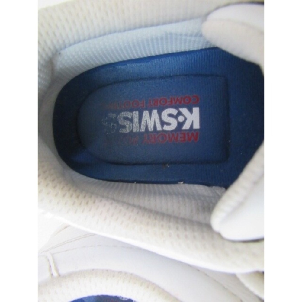 K-Swiss Youth White/Red/Black Leather Sneakers 93615 199-M Low Size-8.5 US - Picture 4 of 12